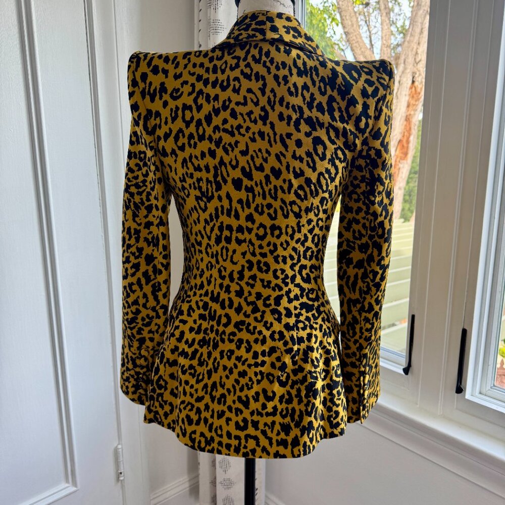 SERGIO HUDSON 100% Silk Cheetah Print Blazer - Picture 9 of 15